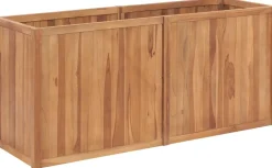 Korotettu kukkalaatikko 150x50x70 cm täysi tiikki