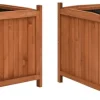 Korotetut kukkalaatikot 2 kpl 50x50x50 cm kuusi