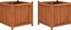 Korotetut kukkalaatikot 2 kpl 50x50x50 cm kuusi