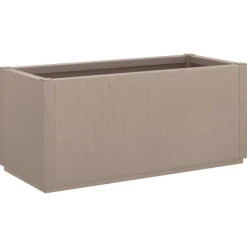 Kukkalaatikko puutarhaan vaaleanruskea 80x36x35 cm PP (68778)
