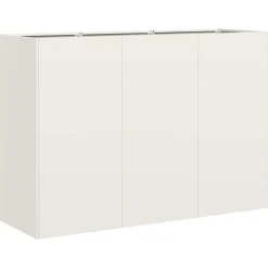 Kukkalaatikko valkoinen 120x40x80 cm kylmävalssattu teräs (60718)