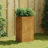 Kukkalaatikko 40x40x80 cm corten-teräs