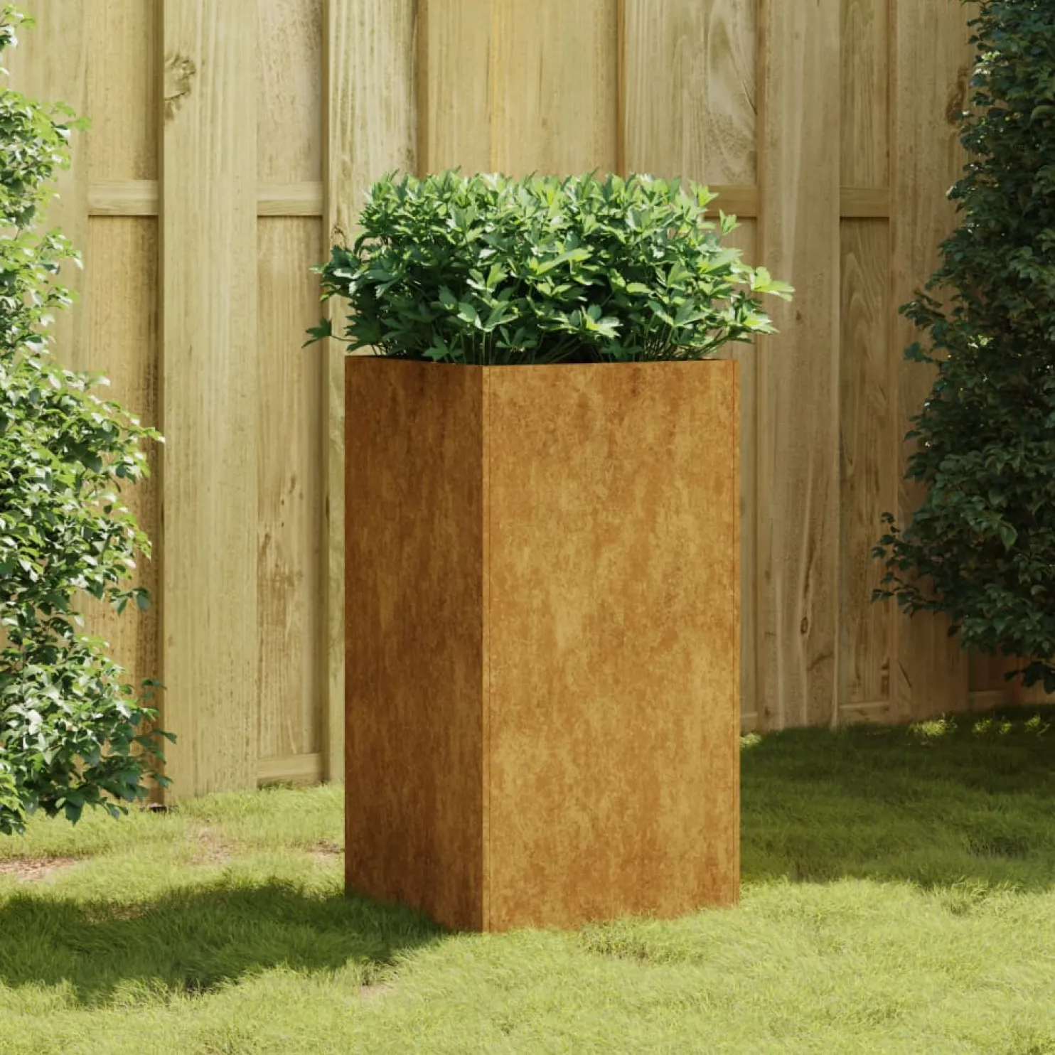 Kukkalaatikko 40x40x80 cm corten-teräs