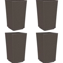 Kukkalaatikot puutarhaan, 32,5x32,5x57 cm PP, eri värejä ja pakkauskokoja (33698)