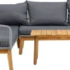 Kulmasohva ja pöytä Venture Home Chania Corner harmaa/akaasia