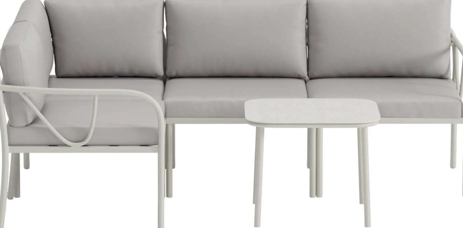 Kulmasohva terassille Venture Home Hydra, sohvapöydällä, 4-istuttava, greige