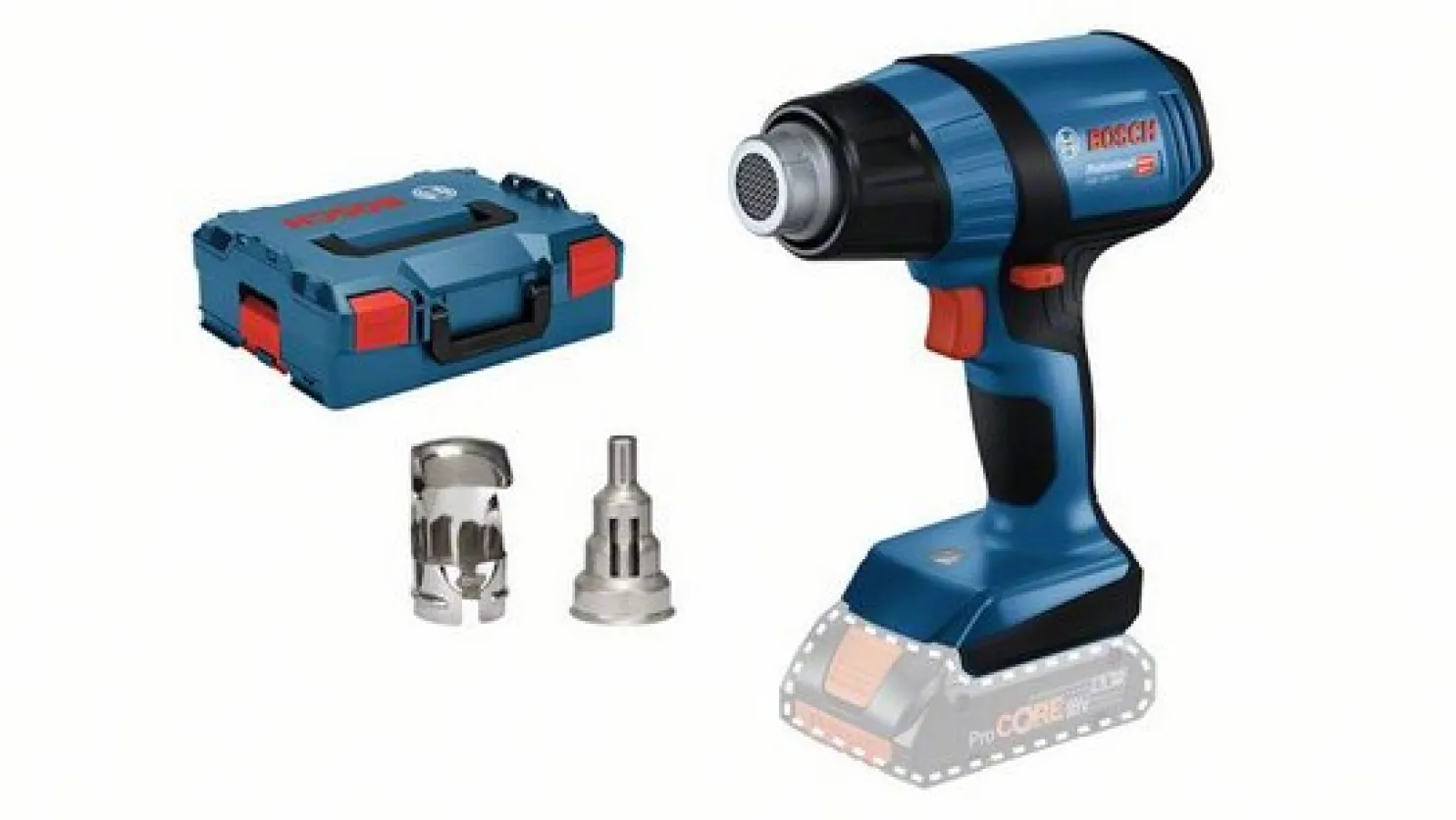 Kuumailmapuhallin Bosch Professional GHG 18V-50 Solo ilman akkua + L-Boxx