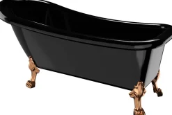 Kylpyamme Bathlife Ideal, 1530x760 mm, musta, eri tassuja