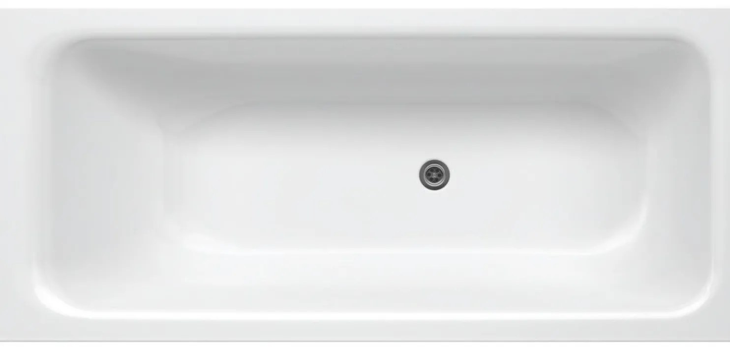 Kylpyamme Gustavsberg, 1574 x 700 mm, ilman kehikkoa, glazeplus-pinta, valkoinen