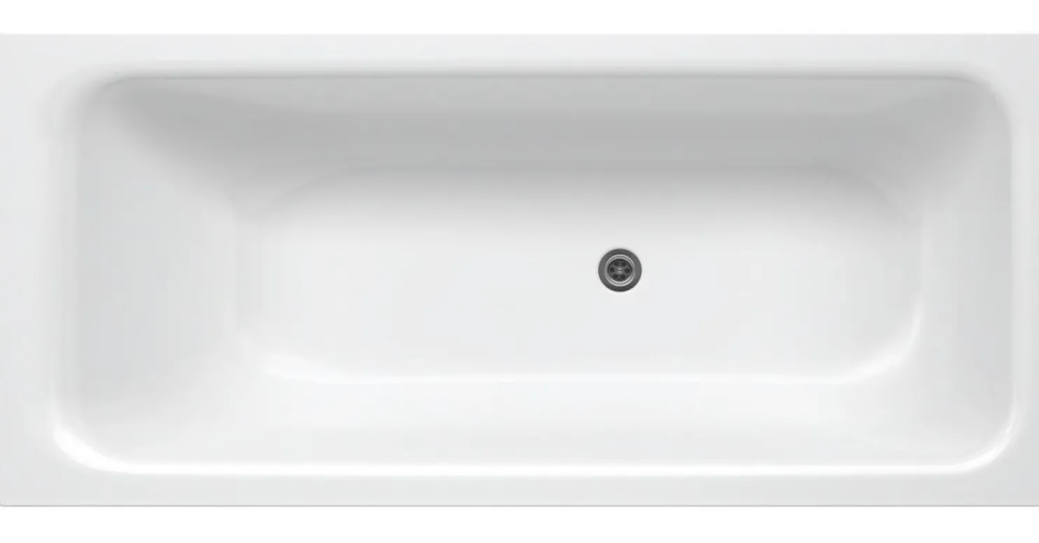 Kylpyamme Gustavsberg, 1574 x 700 mm, ilman kehikkoa, liukuestekäsittely, valkoinen