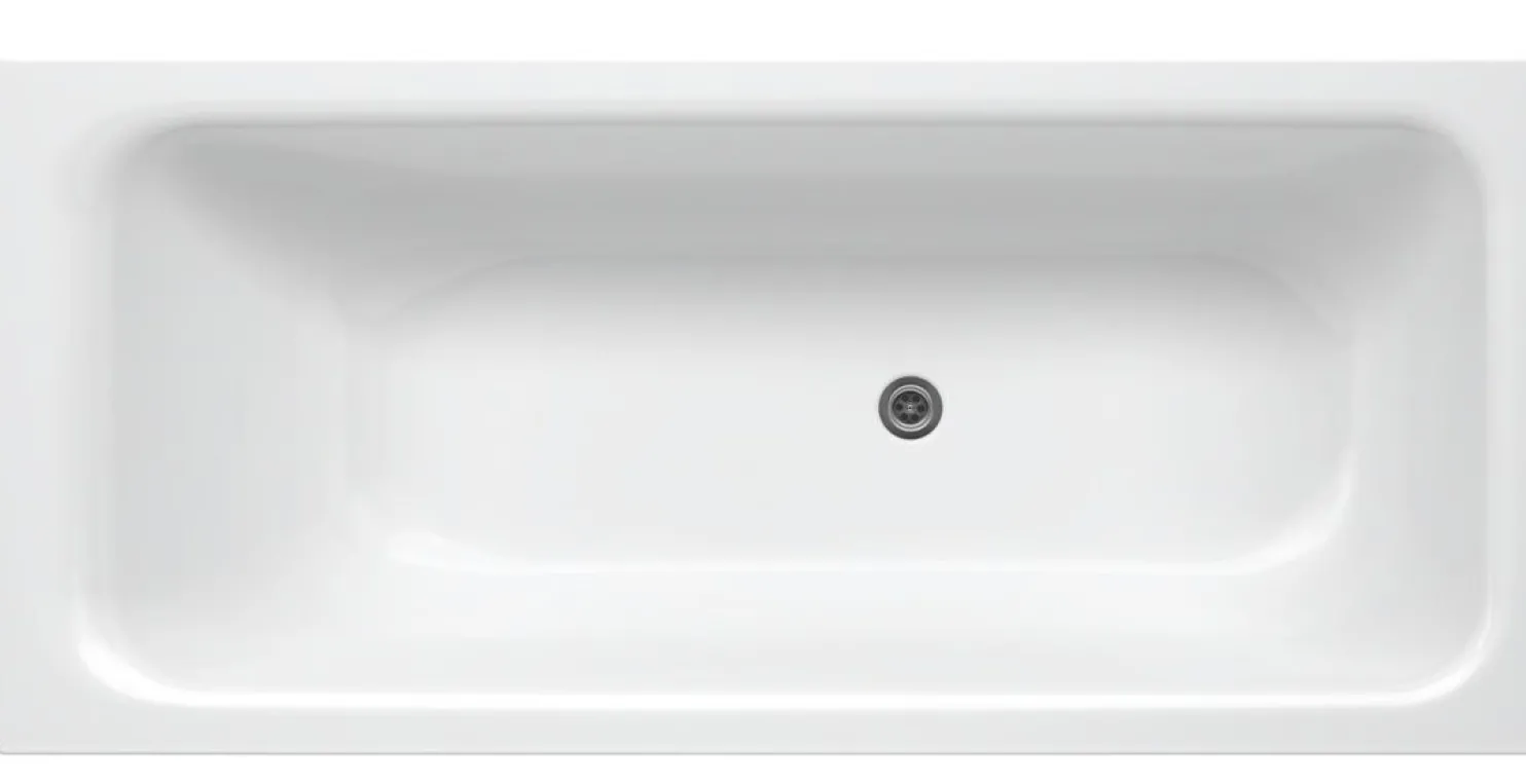 Kylpyamme Gustavsberg, 1574 x 700 mm, ilman kehikkoa, glazeplus-pinta, kaksi kädensijaa, valkoinen