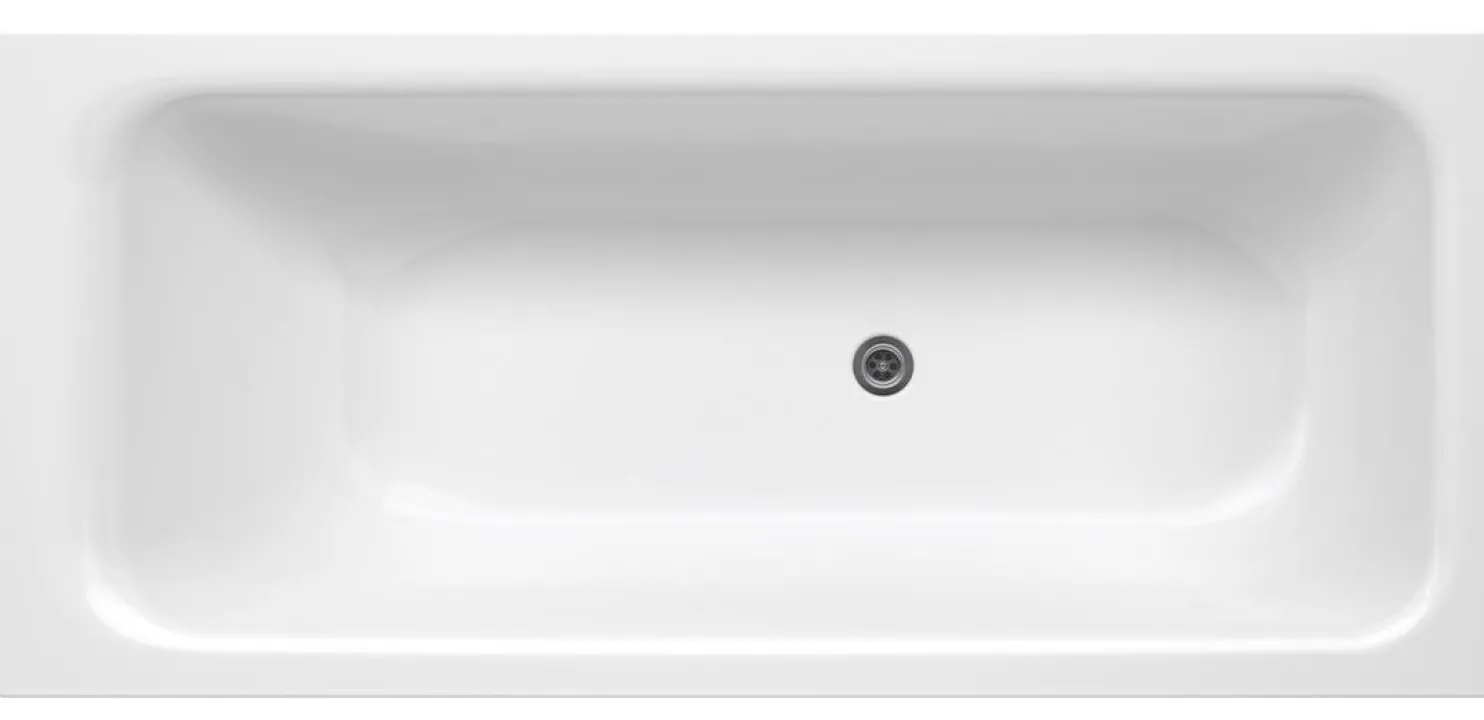 Kylpyamme Gustavsberg, 1600 x 700 mm, Kombi 1604, ilman kehikkoa, liukuestekäsittely, valkoinen