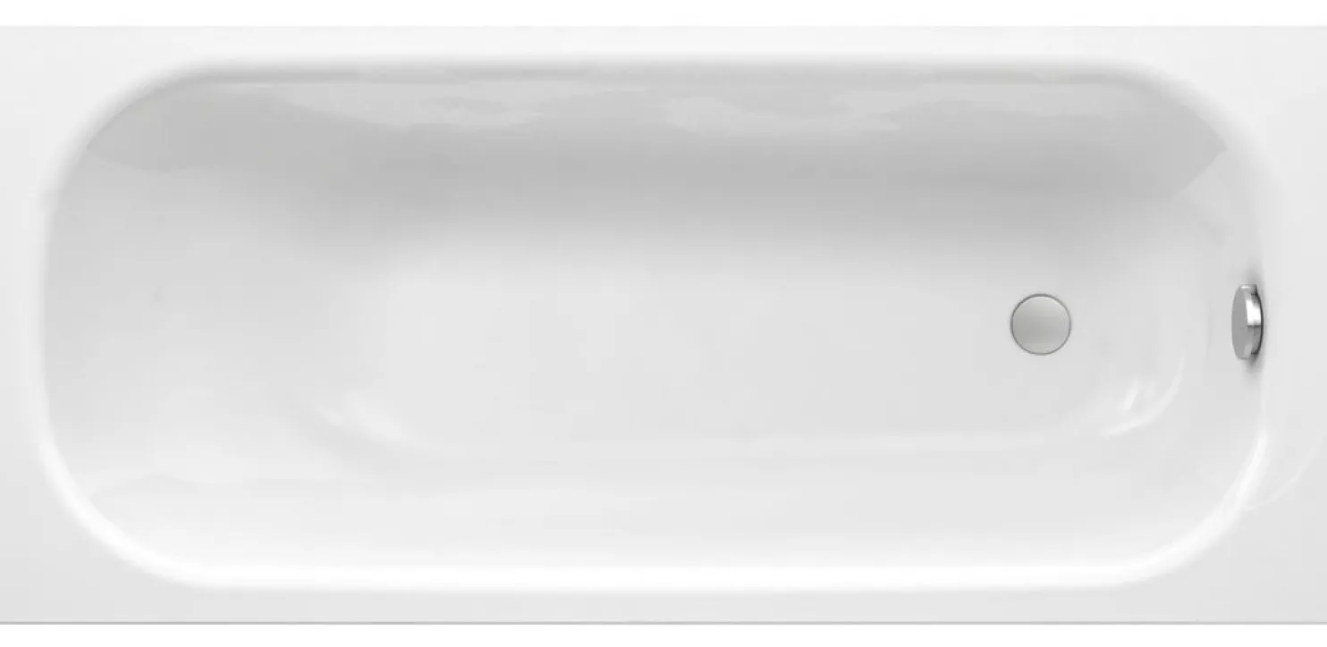 Kylpyamme Gustavsberg, 1600 x 700 mm, upotettava, ylivuotosuojalla, valkoinen