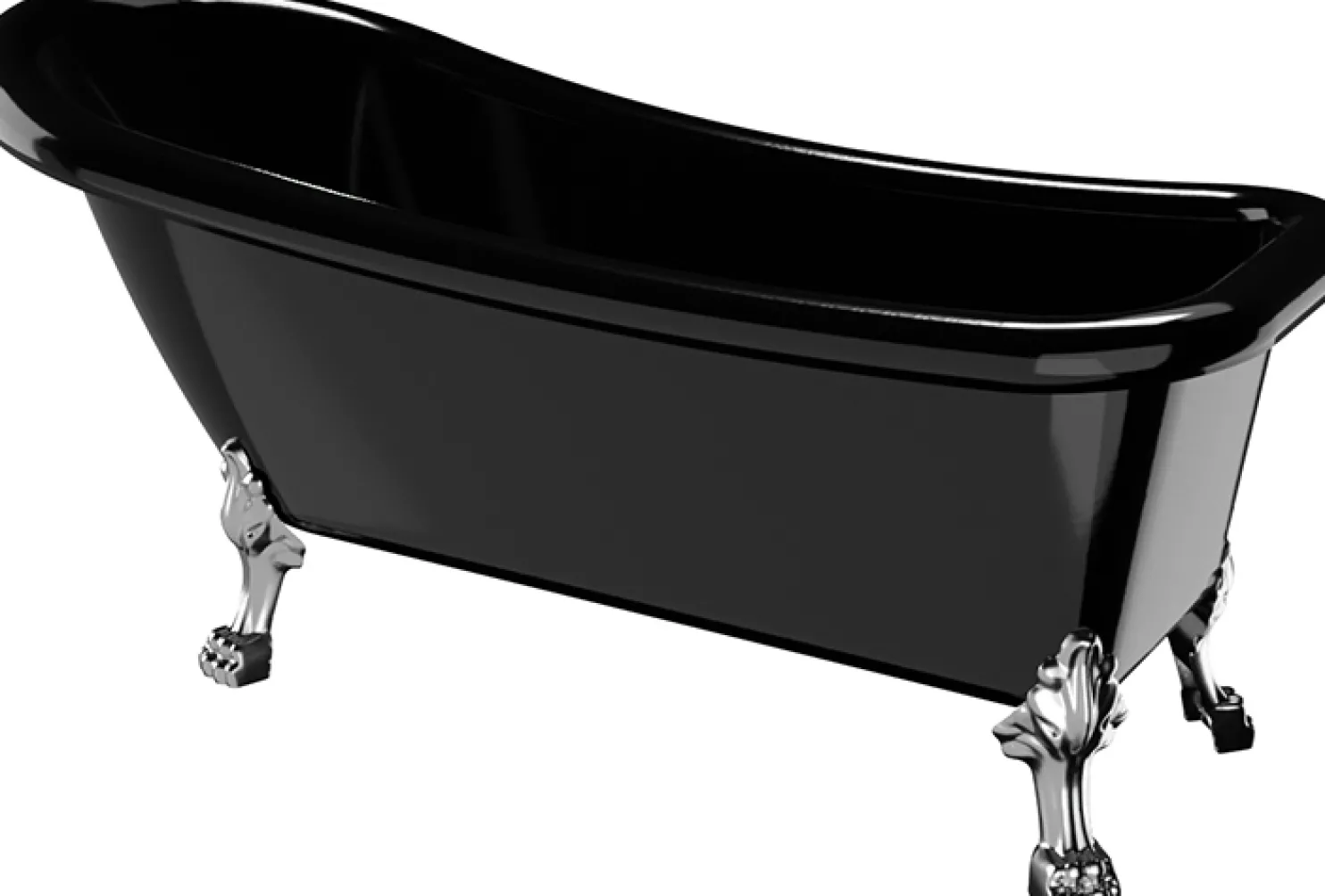Kylpyamme Noro Old England, 1530x760 mm, musta, eri tassuja