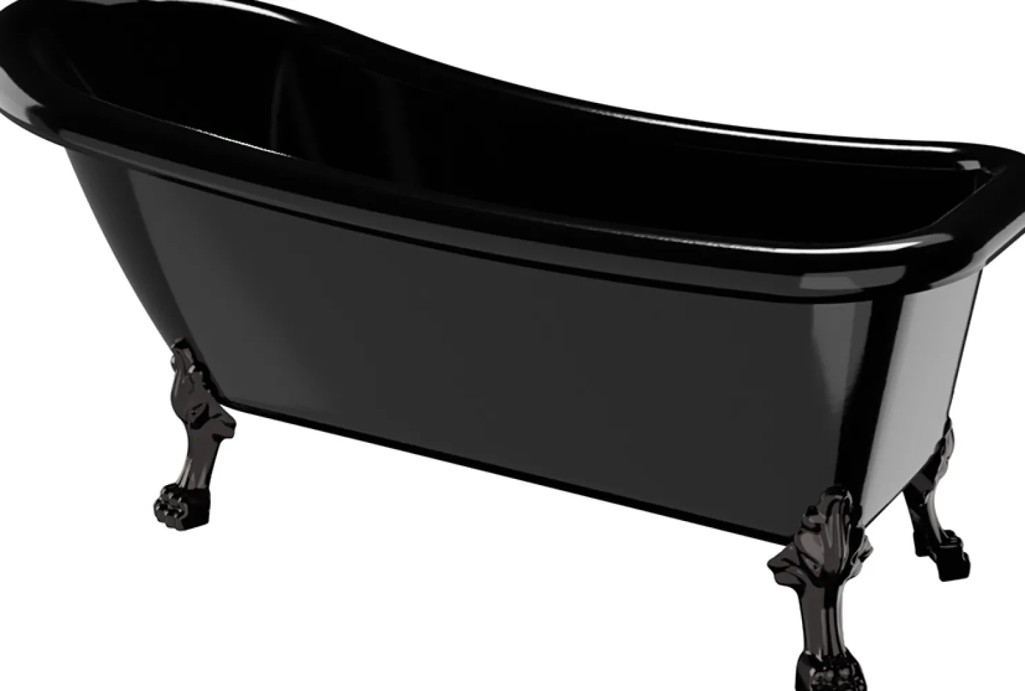 Kylpyamme Noro Old England, 1530x760 mm, musta, eri tassuja