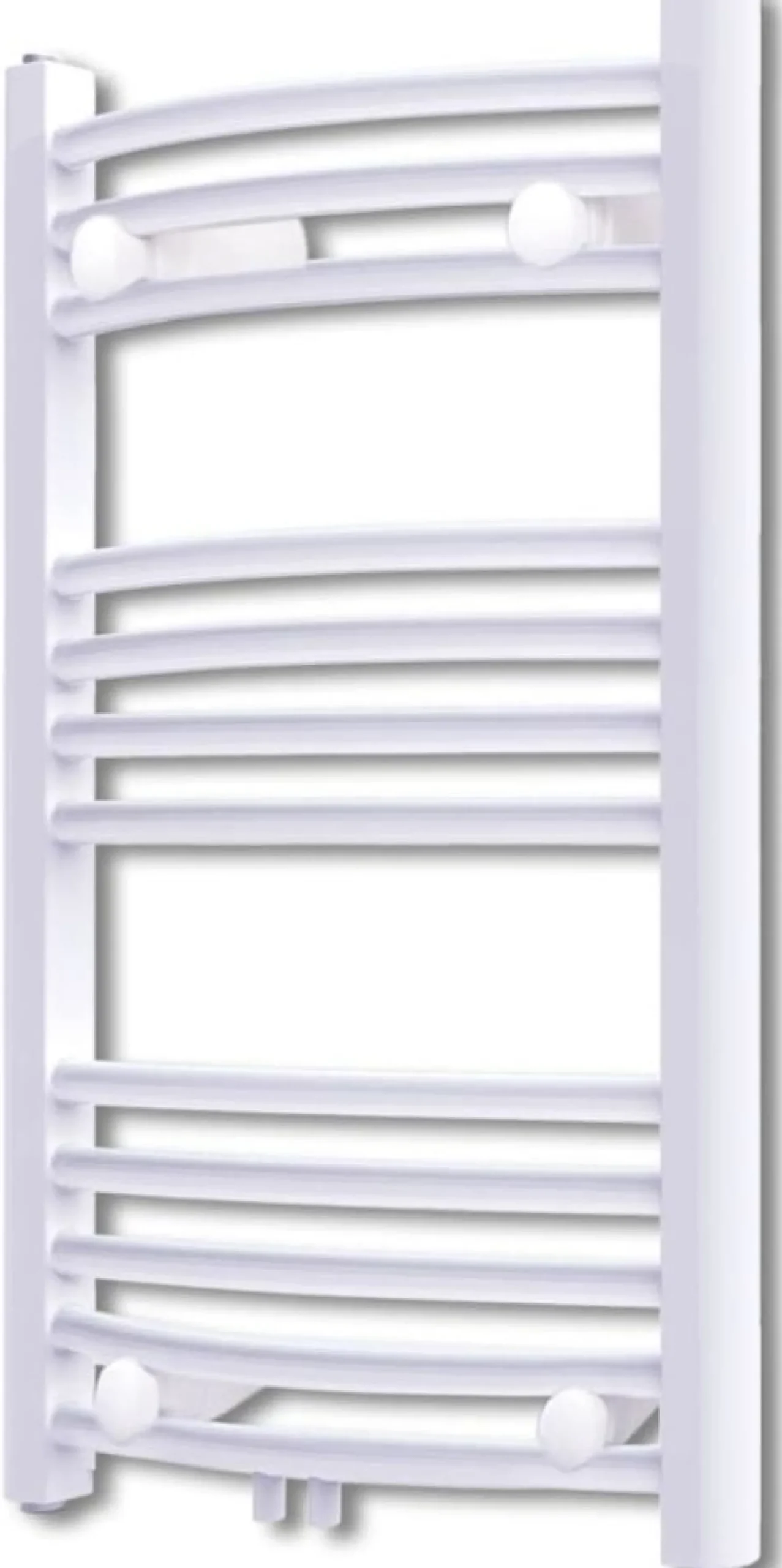 Kylpyhuoneen keskuslämmitys pyyheteline kaareva 500 x 764 mm