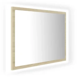 Kylpyhuoneen peili LED-valoilla, koot 60x8,5x37 cm ja 60x8,5x38 cm, eri värejä (07779)