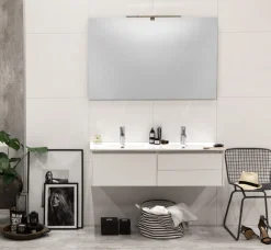Kylpyhuonekaluste Noro Lifestyle Concept 1200duo pesualtaalla ja laatikostoilla matala