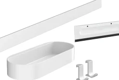 Kylpyhuonetarvikesetti Hansgrohe WallStoris, mattavalkoinen