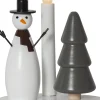 Kynttelikkö Star Trading Christmas Joy Snowman, 16x10x21cm, valkoinen