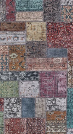 Käytävämatto Benina Patchwork, eri kokoja ja värejä