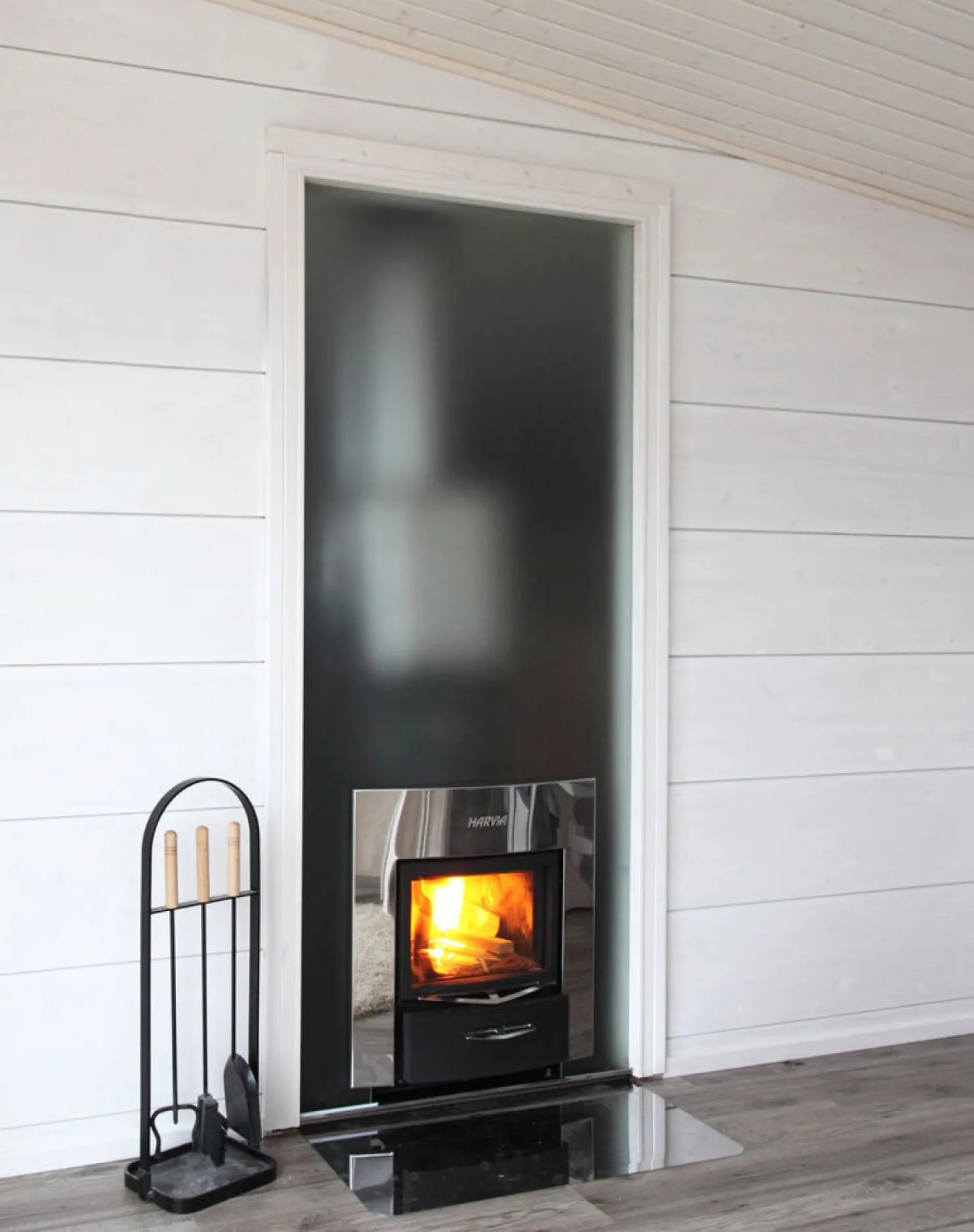 Lasiseinä Harvia Duo 9x21 satiini/valkoinen alumiinikarmi