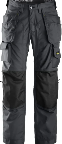 Lattia-asentajan housut Snickers Workwear riipputaskuilla Rip-Stop Kevlar