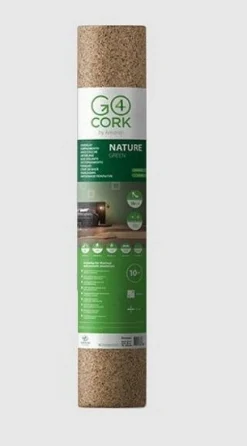 Lattian alusmateriaali Orient Occident Amorim Go4Cork Nature 2mm korkki 10m²/rulla
