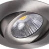 LED-alasvalo Airam Compact Ø90x40 mm IP44 7W/830 himmennettävä suunnattava satiini nikkeli