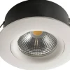 LED-alasvalo Airam Compact, Ø80x39mm, IP44, 5W/830, himmennettävä, suunnattava, valkoinen