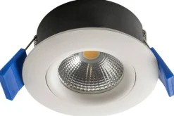 LED-alasvalo Airam Compact, Ø80x39mm, IP44/IP20, 5W/840, himmennettävä, suunnattava, valkoinen