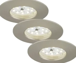 LED-alasvalo Briloner 3-osainen 3x5W IP44 harjattu teräs