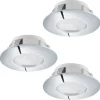 LED-alasvalosarja Eglo 3x6W Ø78mm IP20/44 kromi 95822