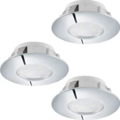 LED-alasvalosarja Eglo 3x6W Ø78mm IP20/44 kromi 95822