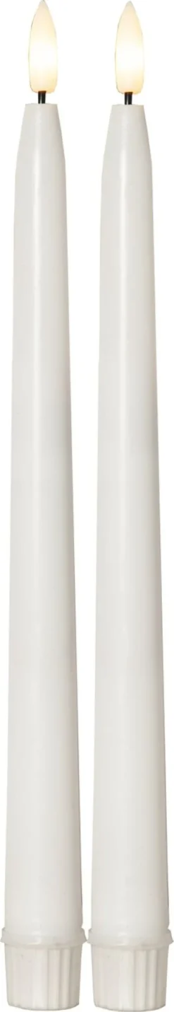 LED-antiikkikynttilä Star Trading Flamme Slim Outdoor, ulkokäyttöön, valkoinen, 2kpl/pkt