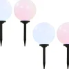Led-aurinkokennovalaisin 4kpl väriä vaihtava pyöreä 30cm rgb