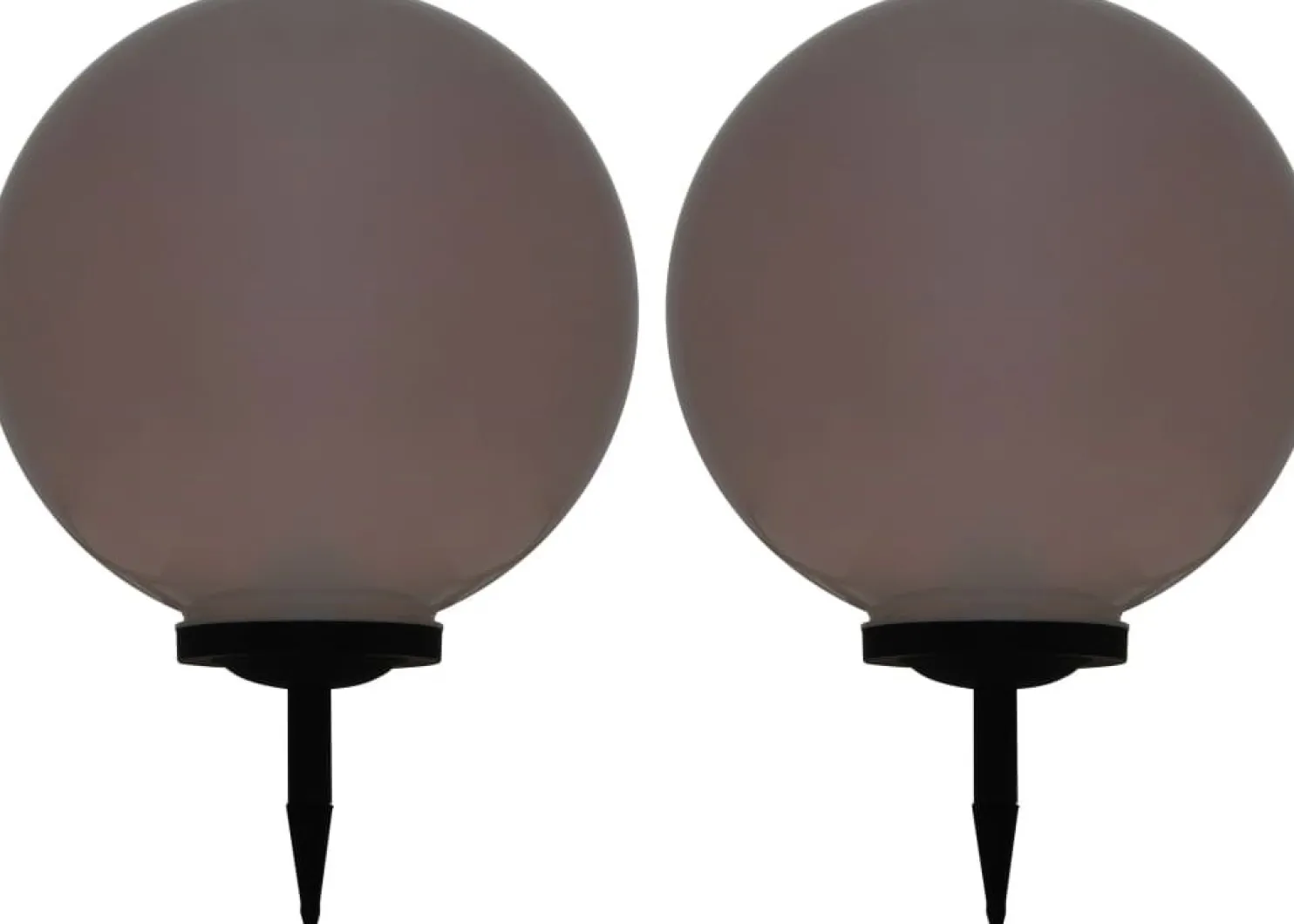 Led-aurinkokennovalaisin 2kpl väriä vaihtava pyöreä 50cm rgb