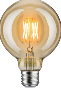 LED-filamenttilamppu Paulmann Globe, G95, E27, 400lm, 6.5W, 1700K, kulta