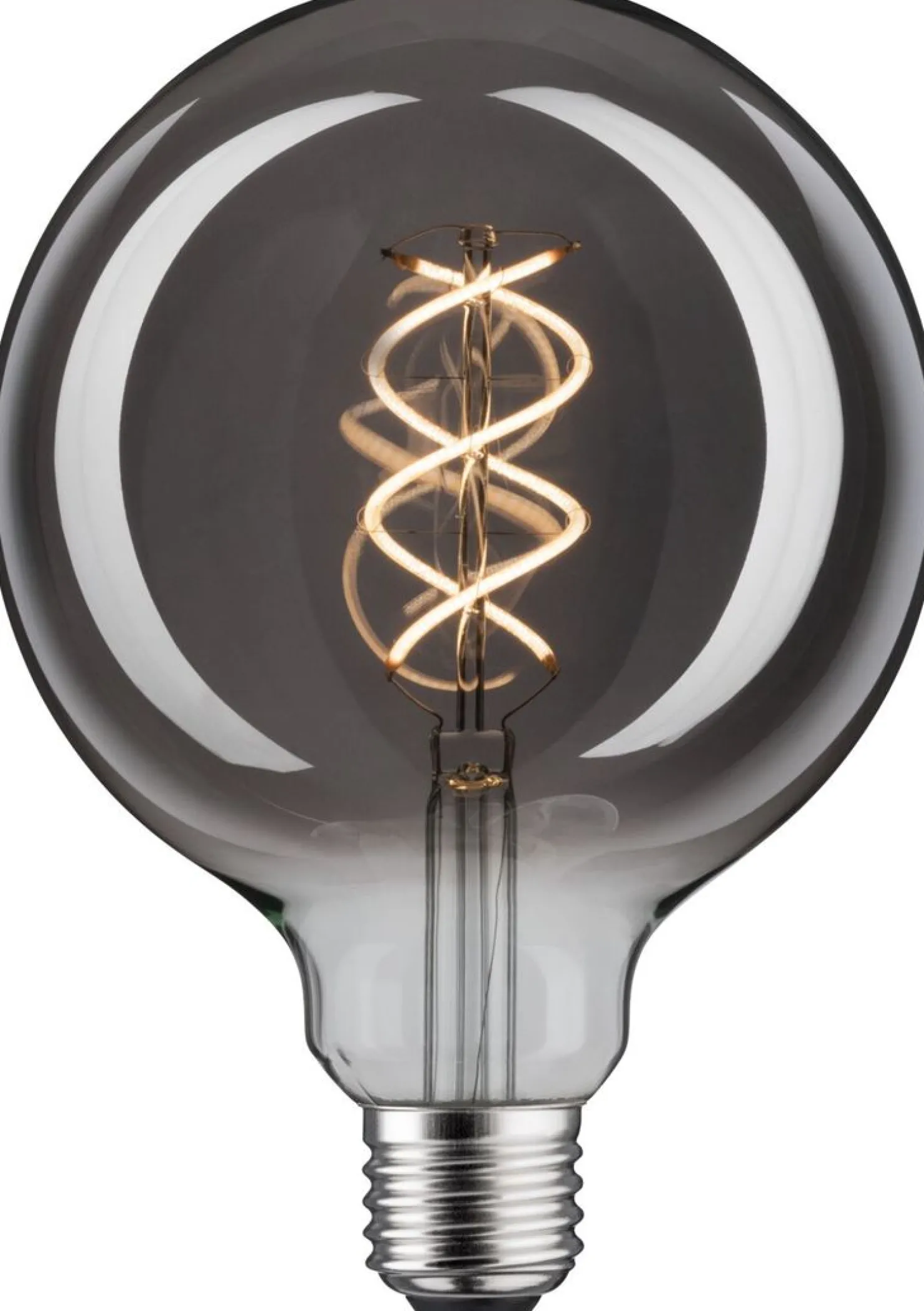 LED-filamenttilamppu Paulmann 1879 Edition Globe, G125, E27, 130lm, 4W, 1800K, himmennettävä, savulasi