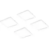 LED-kalustevalaisin Limente Flat 12 LUX 4 kpl + virtalähde valkoinen/musta
