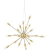 LED-kattokruunu Aneta Lighting Ray valkoinen/mattamessinki