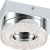 LED-katto-/seinävalaisin Eglo Fradelo 120x120mm kromi kristalli 95662