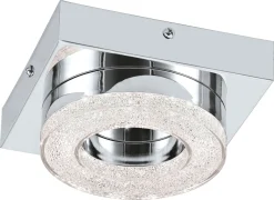 LED-katto-/seinävalaisin Eglo Fradelo 120x120mm kromi kristalli 95662