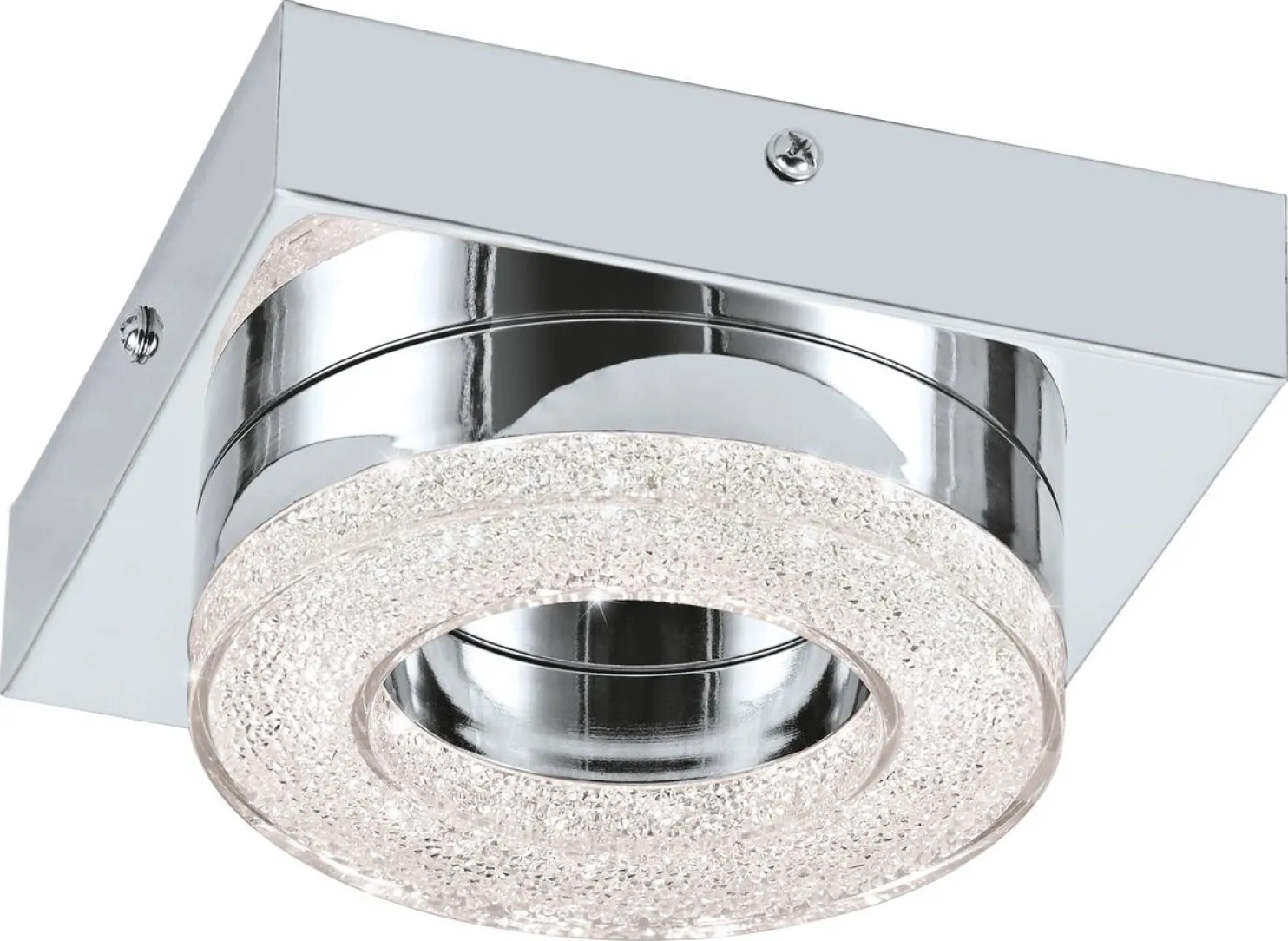 LED-katto-/seinävalaisin Eglo Fradelo 120x120mm kromi kristalli 95662
