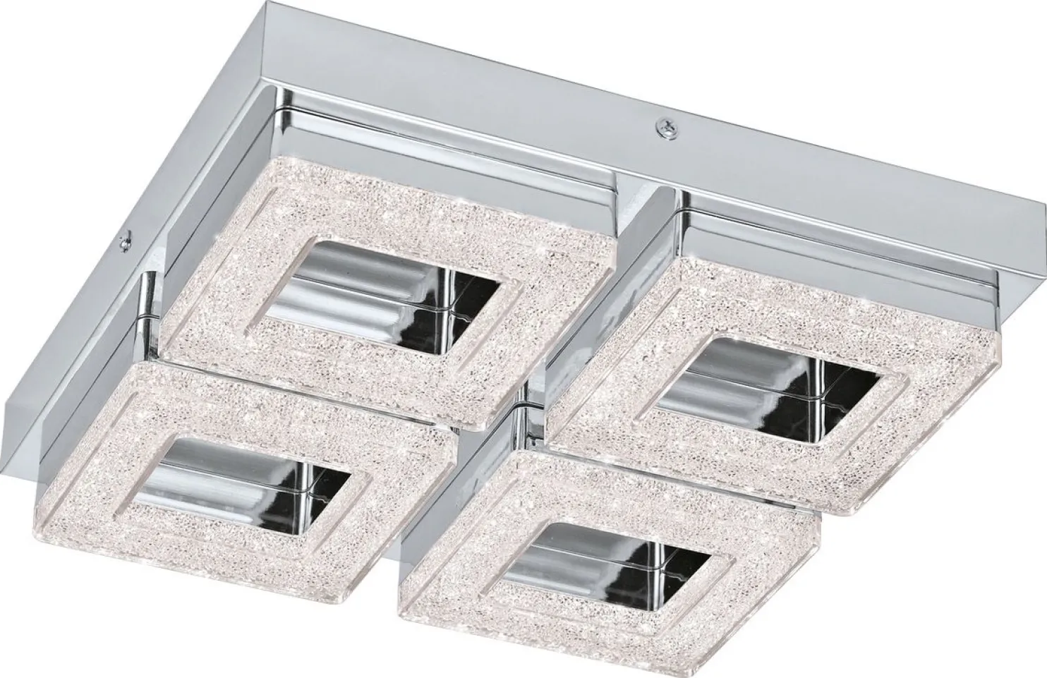 LED-katto-/seinävalaisin Eglo Fradelo 280x280mm 4-osainen kromi kristalli 95657