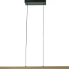 LED-kattovalaisin Aneta Lighting Linea, vaalea luonnonpuu/musta