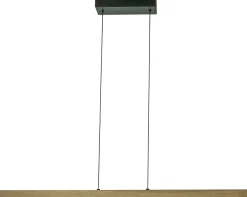 LED-kattovalaisin Aneta Lighting Linea, vaalea luonnonpuu/musta