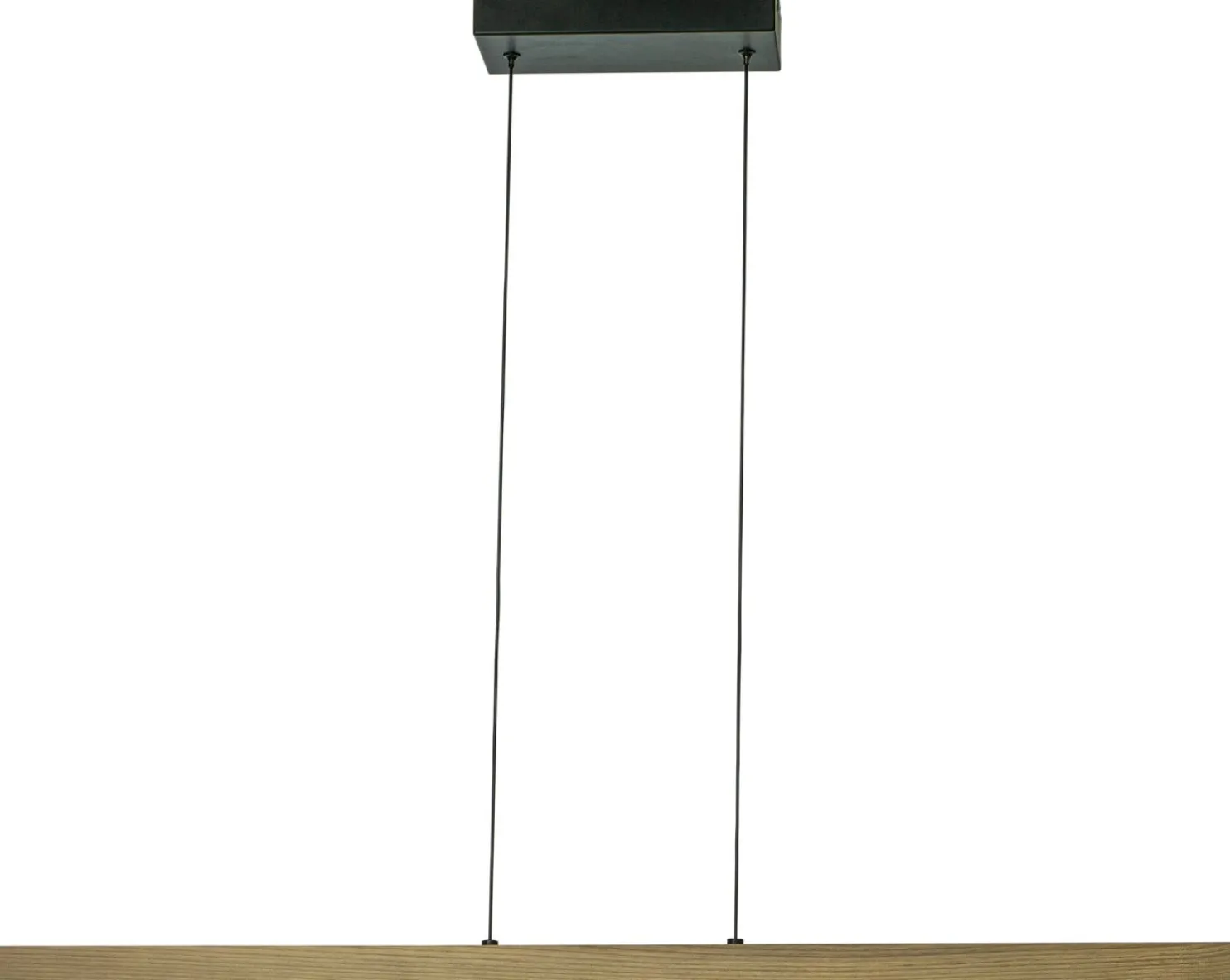 LED-kattovalaisin Aneta Lighting Linea, vaalea luonnonpuu/musta