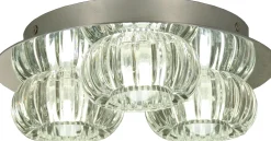 LED-kattovalaisin Aneta Lighting Sorrento 3-osainen IP44 kirkas/kromi