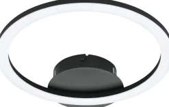LED-Kattovalaisin Eglo connect.z Parrapos-z 12W 34x30x4,5cm musta/valkoinen